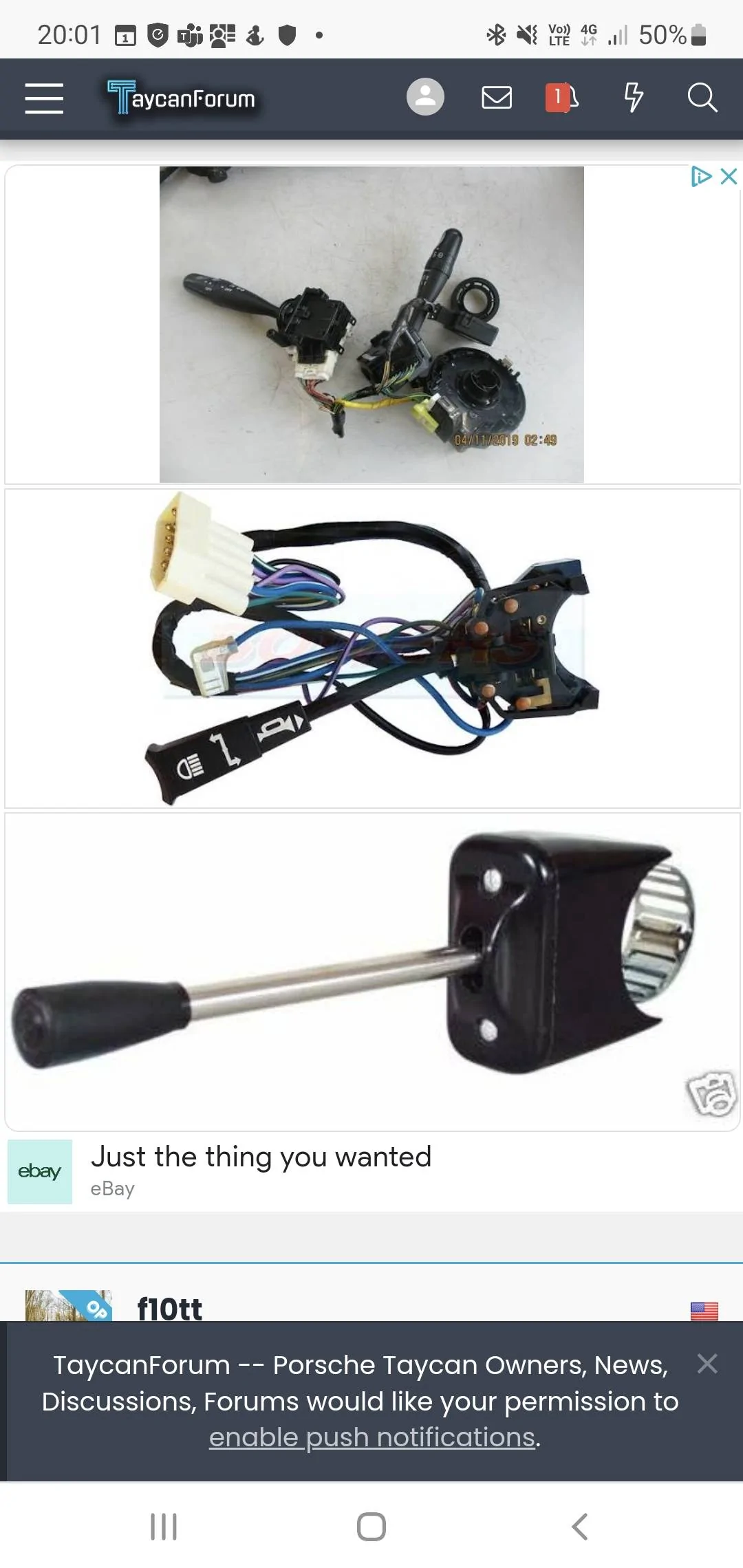 Porsche Taycan $1k reimbursement for electric steering column adjt Screenshot_20220610-200120_Edg