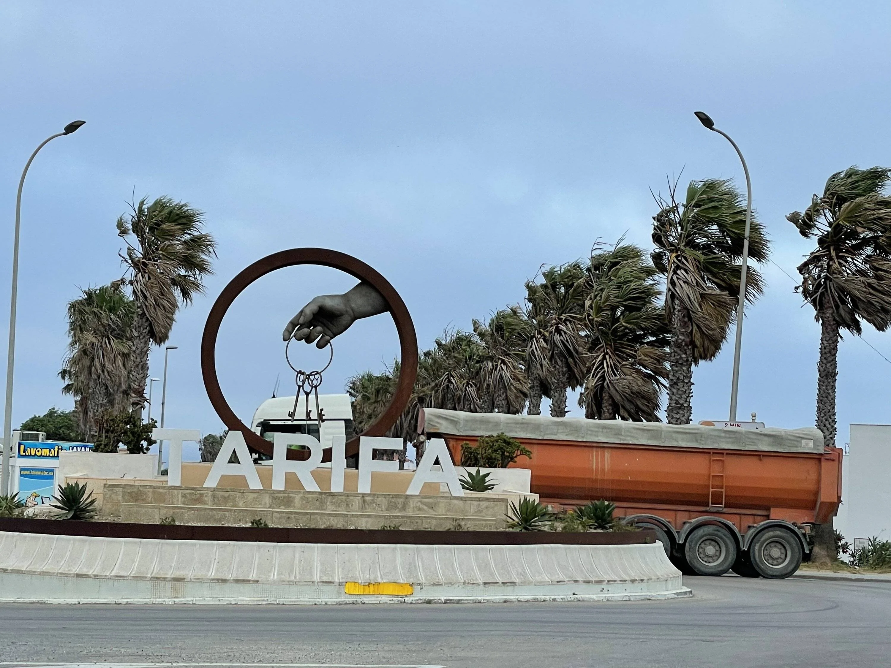 Porsche Taycan Tarifa to Nordkapp Day 1:   Tarifa to Valencia …  Damn is it windy in Tarifa !  We were sandblasted thoroughly … FC4ABE28-2E56-46E7-B7E2-E1432F3BC152