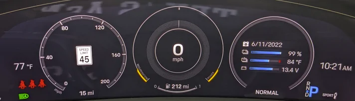 Porsche Taycan Odometer reading at delivery 1655001858299