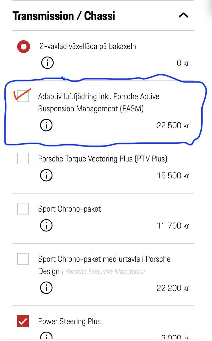 Porsche Taycan Can left up and down Taycan RWD performance ? Screenshot 1