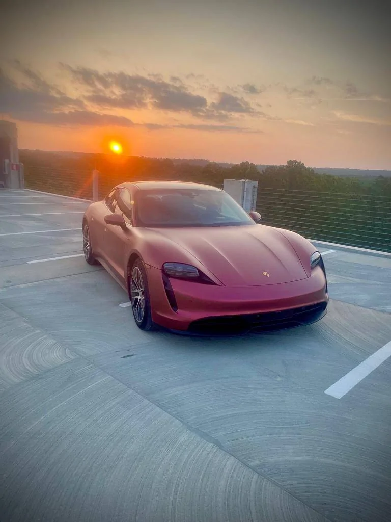 Porsche Taycan SOLD:  2021 Taycan (RWD), 15,277+ miles, KPMF Matte Russet Red Ceramic Coated Wrap over Jet Black Metallic Paint/Black, Chapel Hill, NC  $91,900 WhatsApp Image 2022-06-16 at 3.05.05 PM (4)