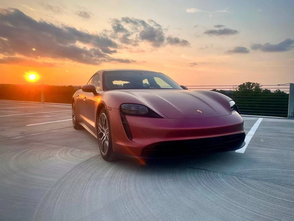 Porsche Taycan SOLD:  2021 Taycan (RWD), 15,277+ miles, KPMF Matte Russet Red Ceramic Coated Wrap over Jet Black Metallic Paint/Black, Chapel Hill, NC  $91,900 WhatsApp Image 2022-06-16 at 3.04.02 PM (4)