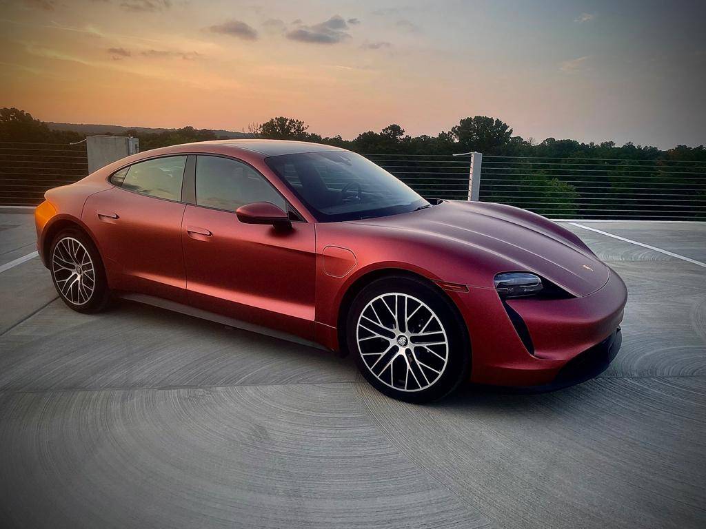Porsche Taycan SOLD:  2021 Taycan (RWD), 15,277+ miles, KPMF Matte Russet Red Ceramic Coated Wrap over Jet Black Metallic Paint/Black, Chapel Hill, NC  $91,900 WhatsApp Image 2022-06-16 at 3.03.40 PM (3)