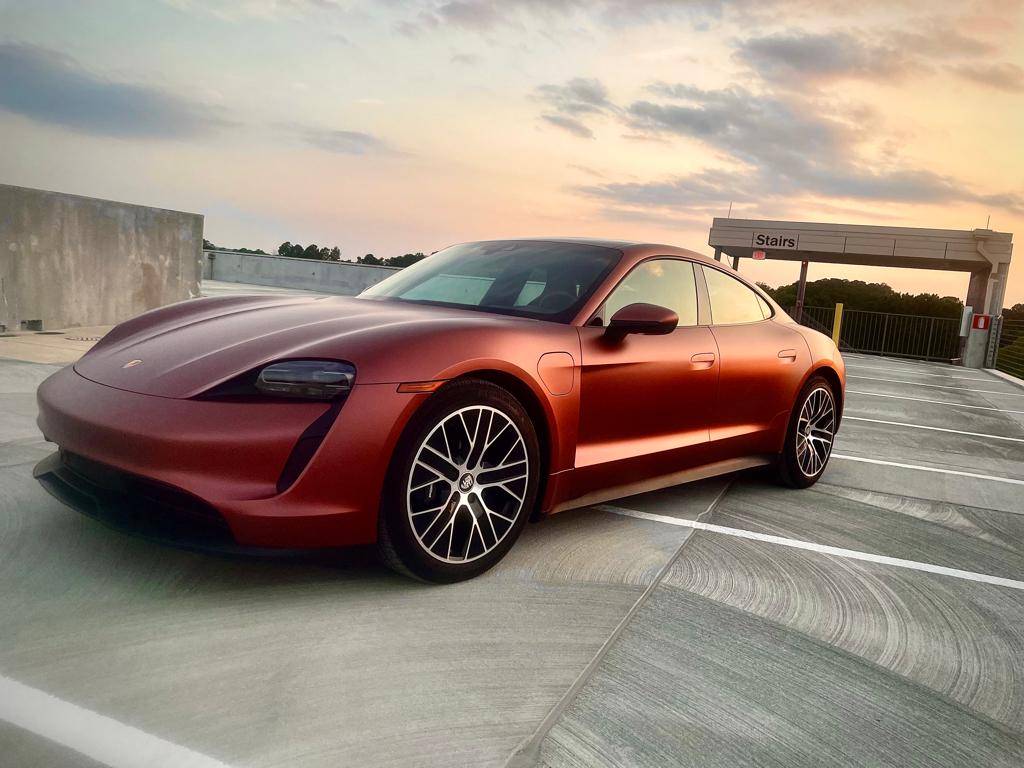 Porsche Taycan Vinyl Wrap - KPMF Matte Russet Red with Ceramic Coating WhatsApp Image 2022-06-16 at 3.05.20 PM (1)