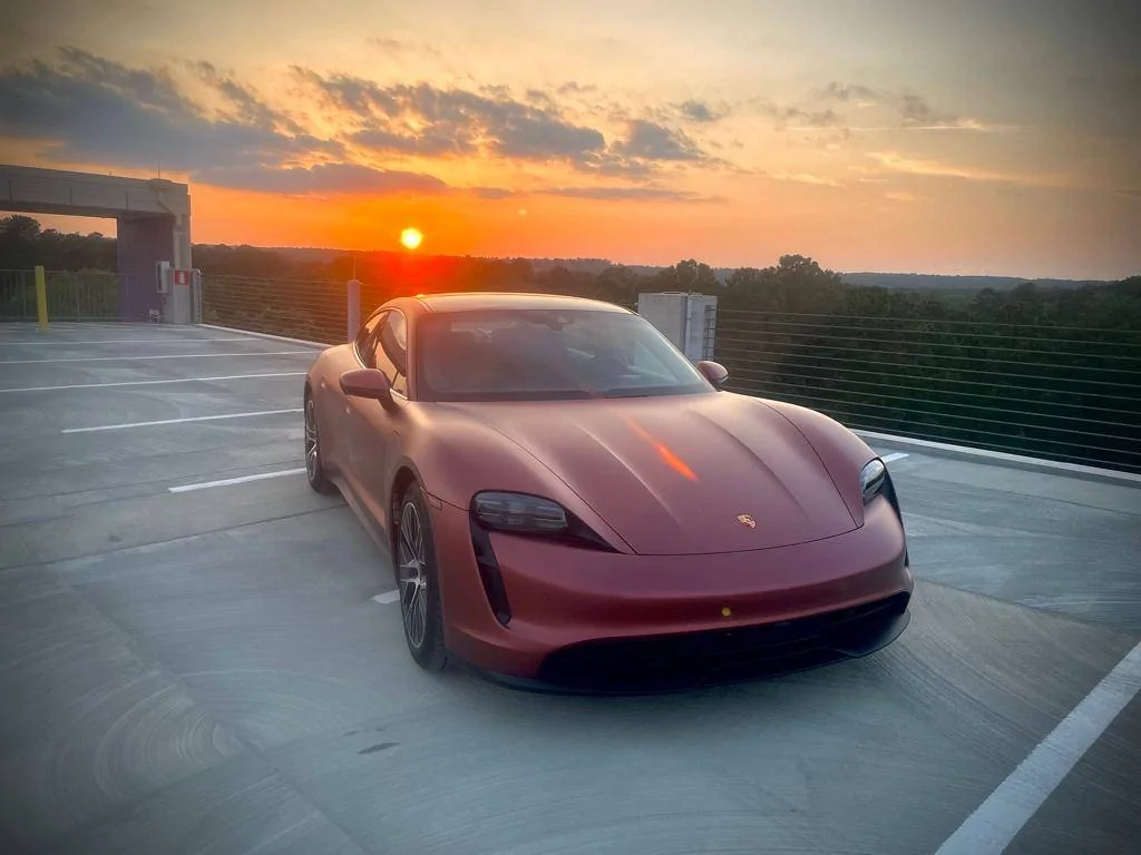 Porsche Taycan Vinyl Wrap - KPMF Matte Russet Red with Ceramic Coating WhatsApp Image 2022-06-16 at 3.05.05 PM (5)
