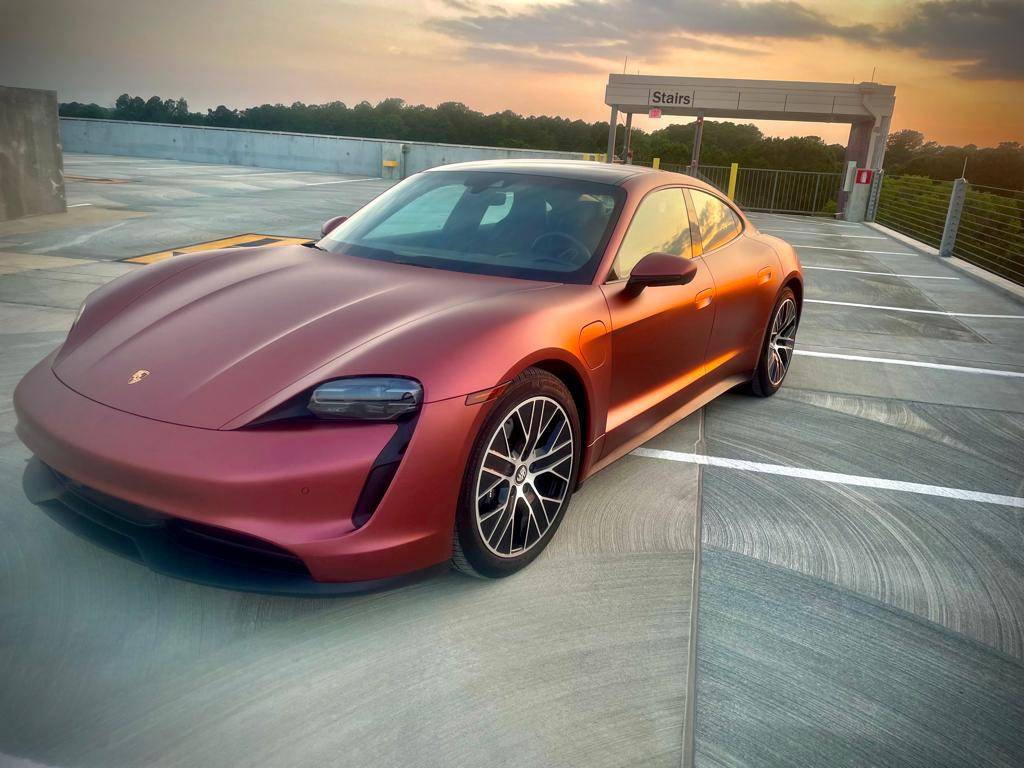 Porsche Taycan Vinyl Wrap - KPMF Matte Russet Red with Ceramic Coating WhatsApp Image 2022-06-16 at 3.05.05 PM (2)