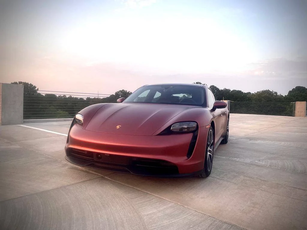 Porsche Taycan Vinyl Wrap - KPMF Matte Russet Red with Ceramic Coating WhatsApp Image 2022-06-16 at 3.04.46 PM (5)