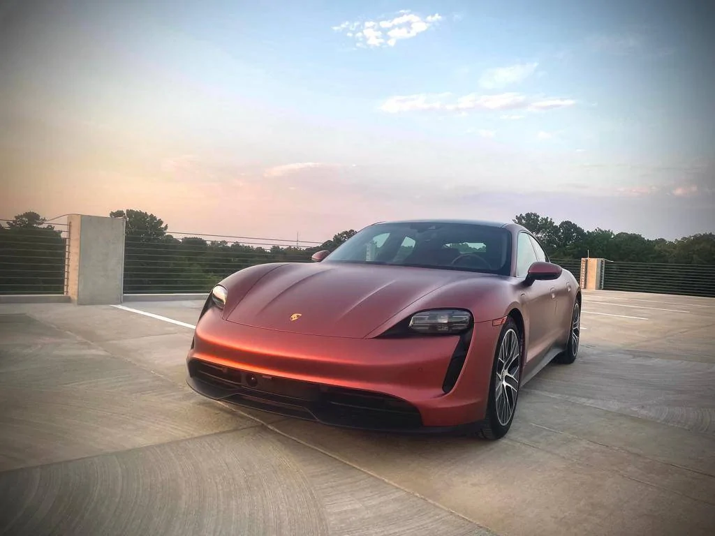 Porsche Taycan Vinyl Wrap - KPMF Matte Russet Red with Ceramic Coating WhatsApp Image 2022-06-16 at 3.04.46 PM (4)