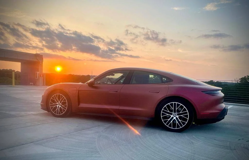 Porsche Taycan Vinyl Wrap - KPMF Matte Russet Red with Ceramic Coating WhatsApp Image 2022-06-16 at 3.04.46 PM