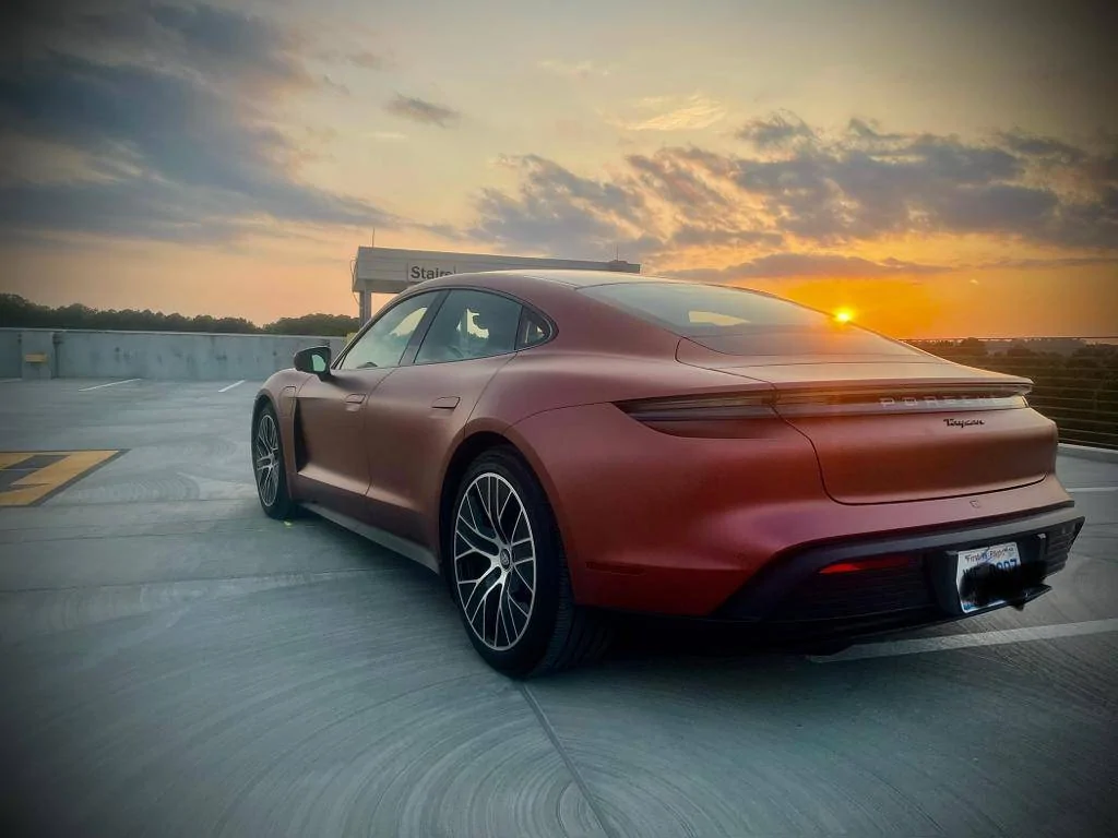 Porsche Taycan Vinyl Wrap - KPMF Matte Russet Red with Ceramic Coating WhatsApp Image 2022-06-16 at 3.04.25 PM (4)
