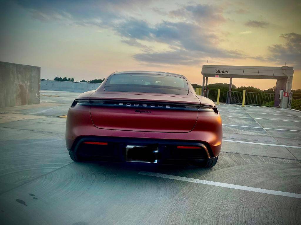 Porsche Taycan Vinyl Wrap - KPMF Matte Russet Red with Ceramic Coating WhatsApp Image 2022-06-16 at 3.04.25 PM (3)