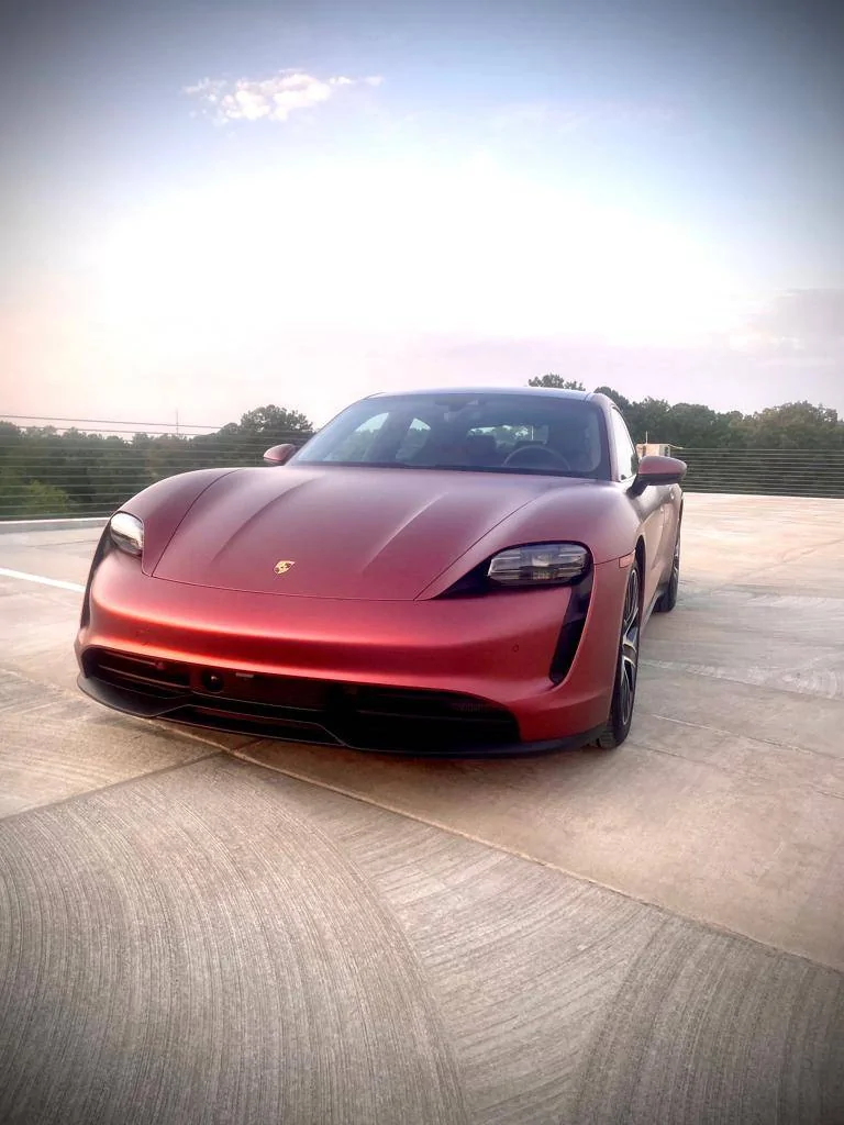 Porsche Taycan Vinyl Wrap - KPMF Matte Russet Red with Ceramic Coating WhatsApp Image 2022-06-16 at 3.04.25 PM