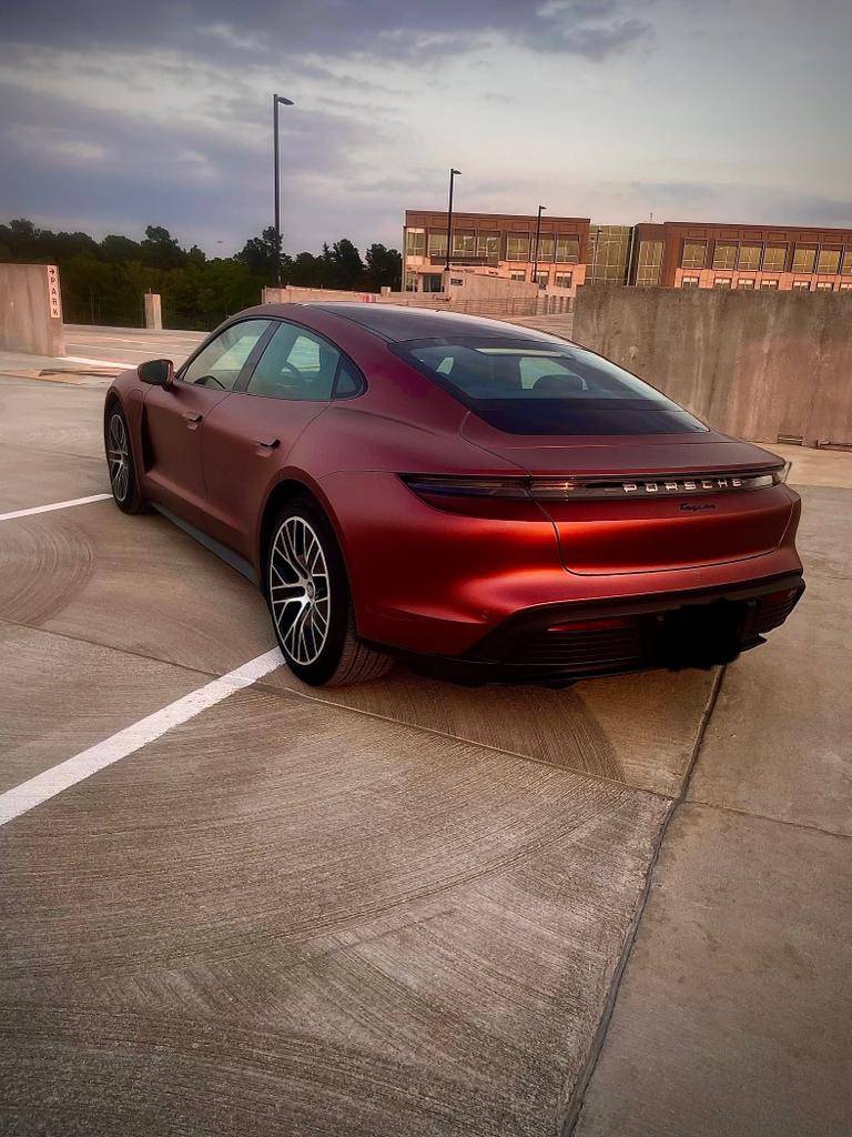 Porsche Taycan Vinyl Wrap - KPMF Matte Russet Red with Ceramic Coating WhatsApp Image 2022-06-16 at 3.03.40 PM (4)