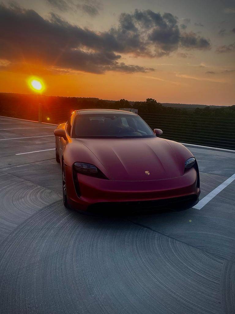 Porsche Taycan Vinyl Wrap - KPMF Matte Russet Red with Ceramic Coating WhatsApp Image 2022-06-16 at 3.03.40 PM