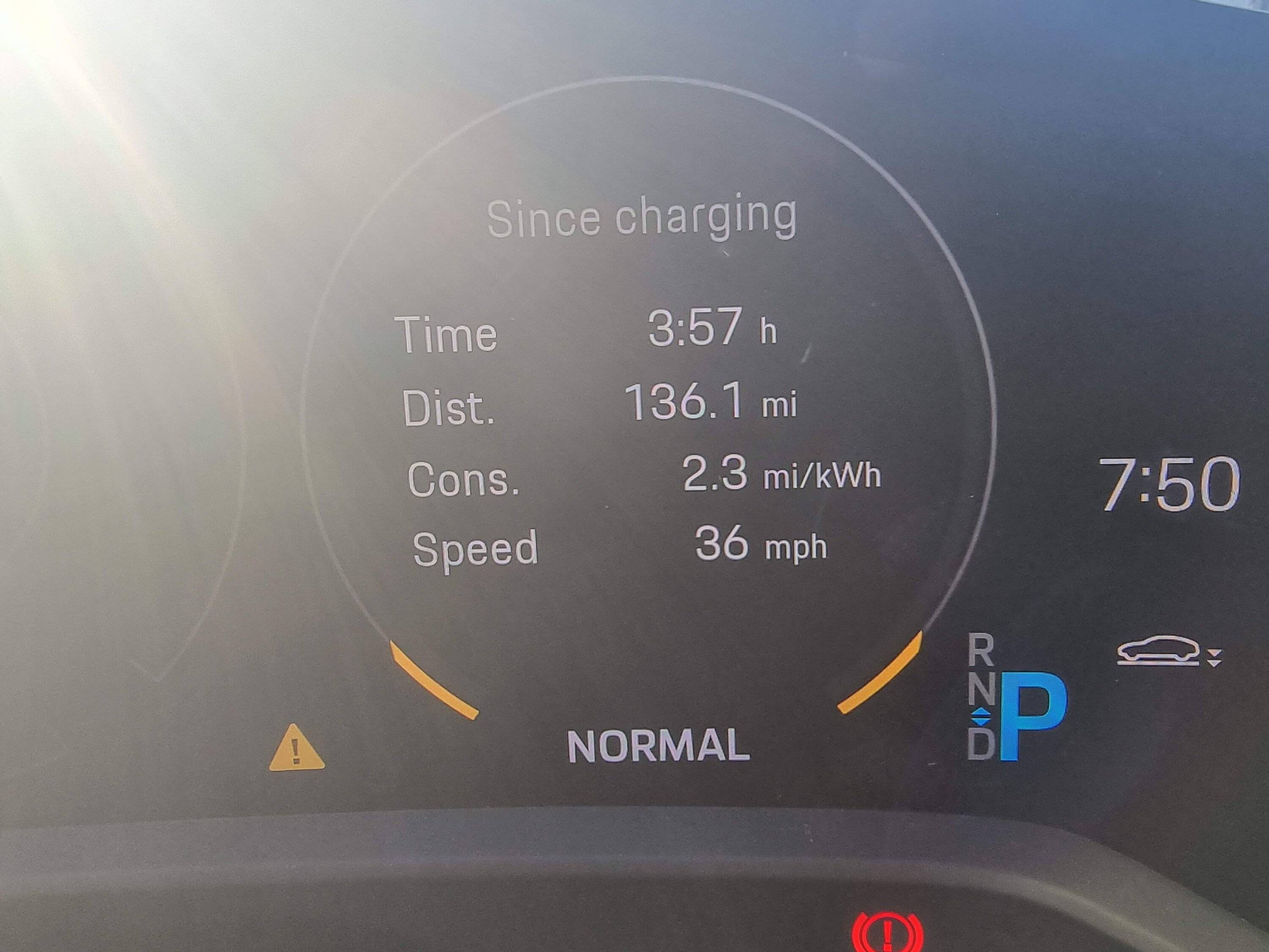 Porsche Taycan 271 miles!  100% charged. What’s your range shown? 20220616_075010