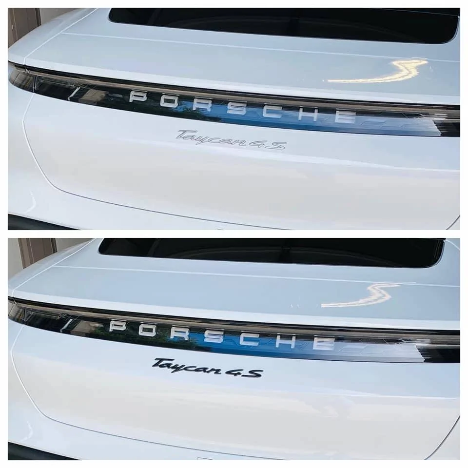 Porsche Taycan Porsche Taycan gloss black emblem Yty67X