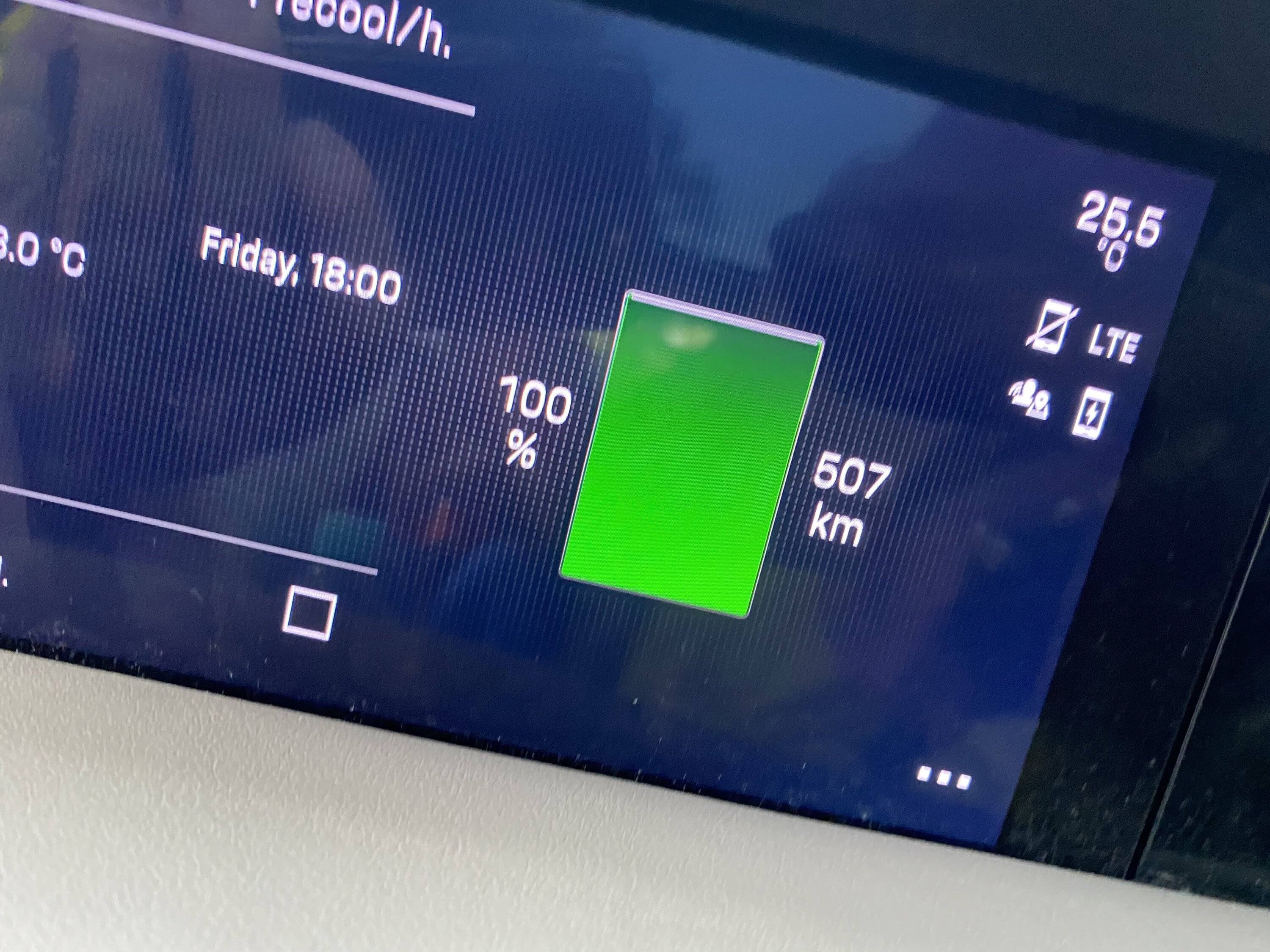 Porsche Taycan 271 miles!  100% charged. What’s your range shown? IMG_2557