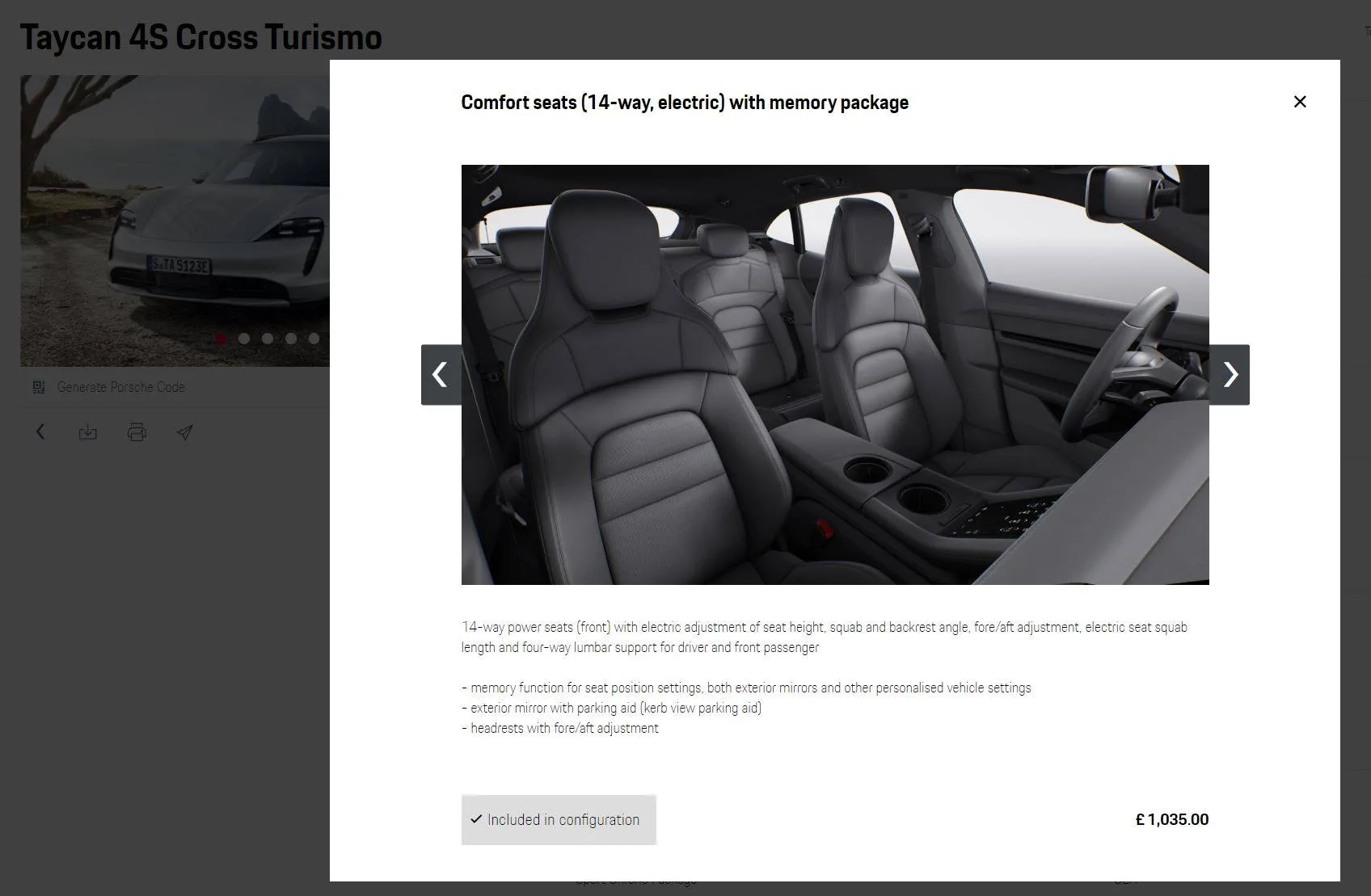 Porsche Taycan MY2023 Taycan changes summary video 14 Way Seats