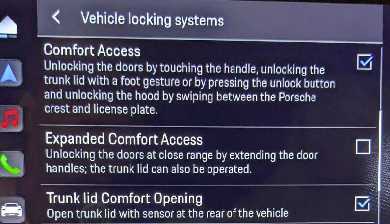 Porsche Taycan Comfort access folding mirrors? 1655911085400