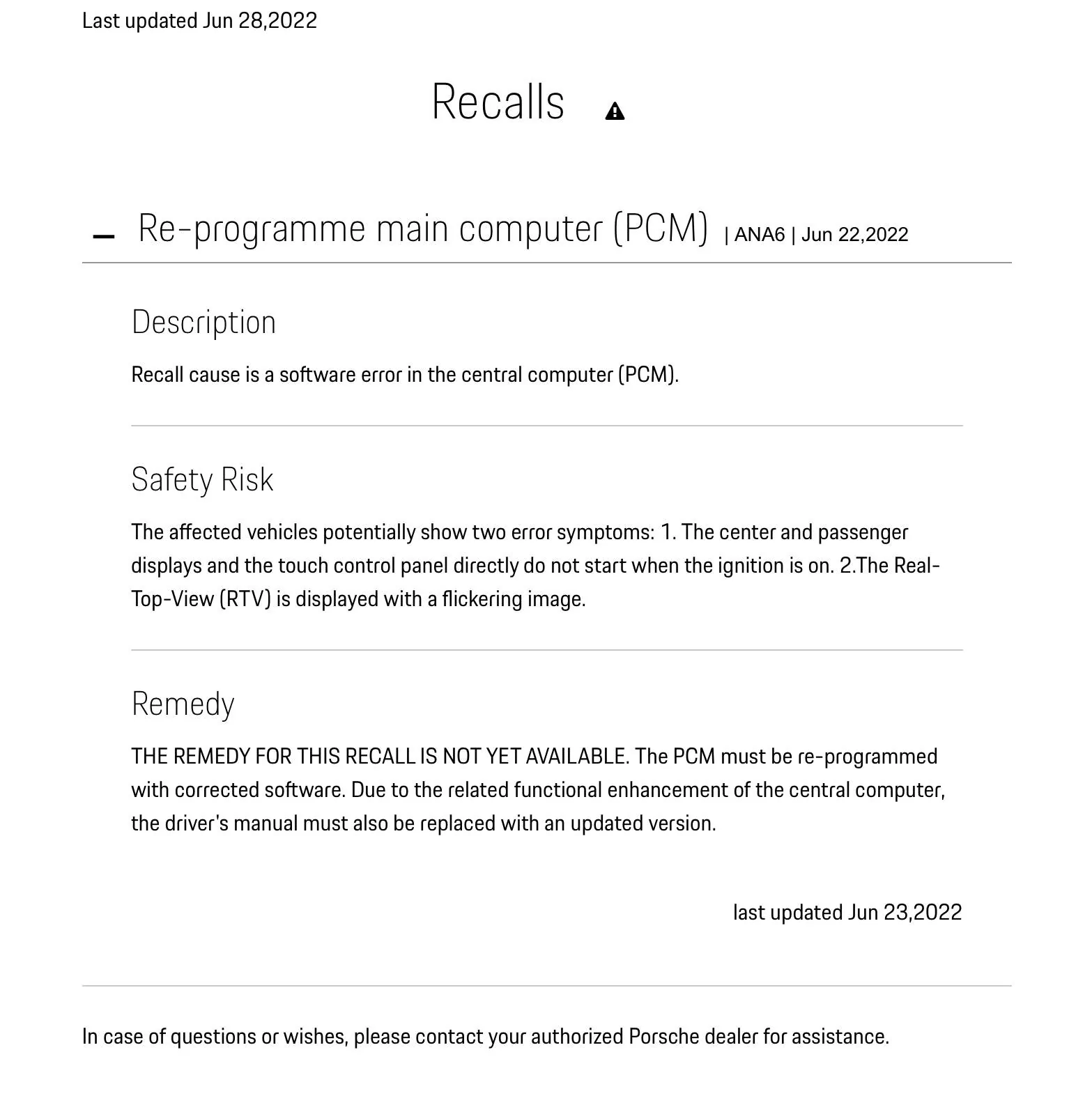 Porsche Taycan List of updates / campaign numbers for Taycan D1A2ABA2-B563-4DF2-9FB9-4F3D6D24ECE5