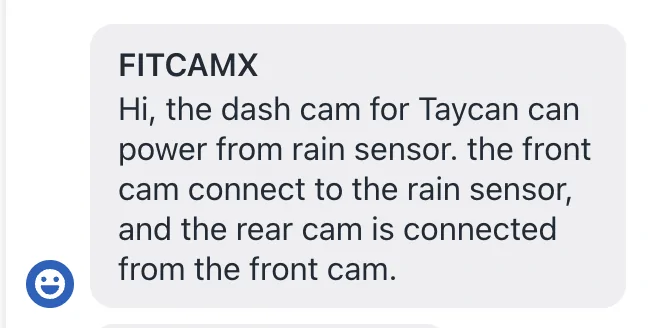 Porsche Taycan Fitcamx dashcam installation 1656459862204