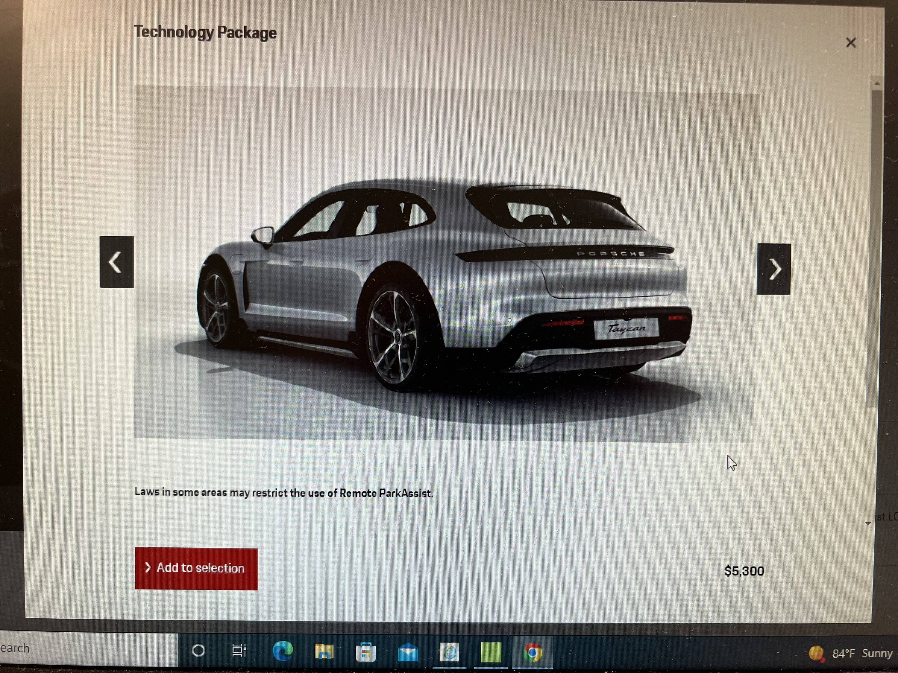 Porsche Taycan Park assist function illegal and does not work in New York State - buyer beware! 1656796070049