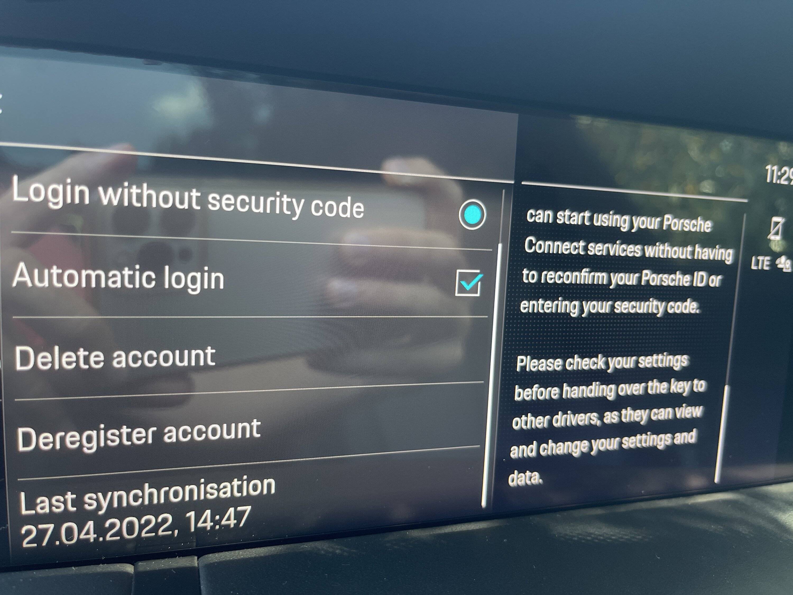 Porsche Taycan PCM Account relogin issue image