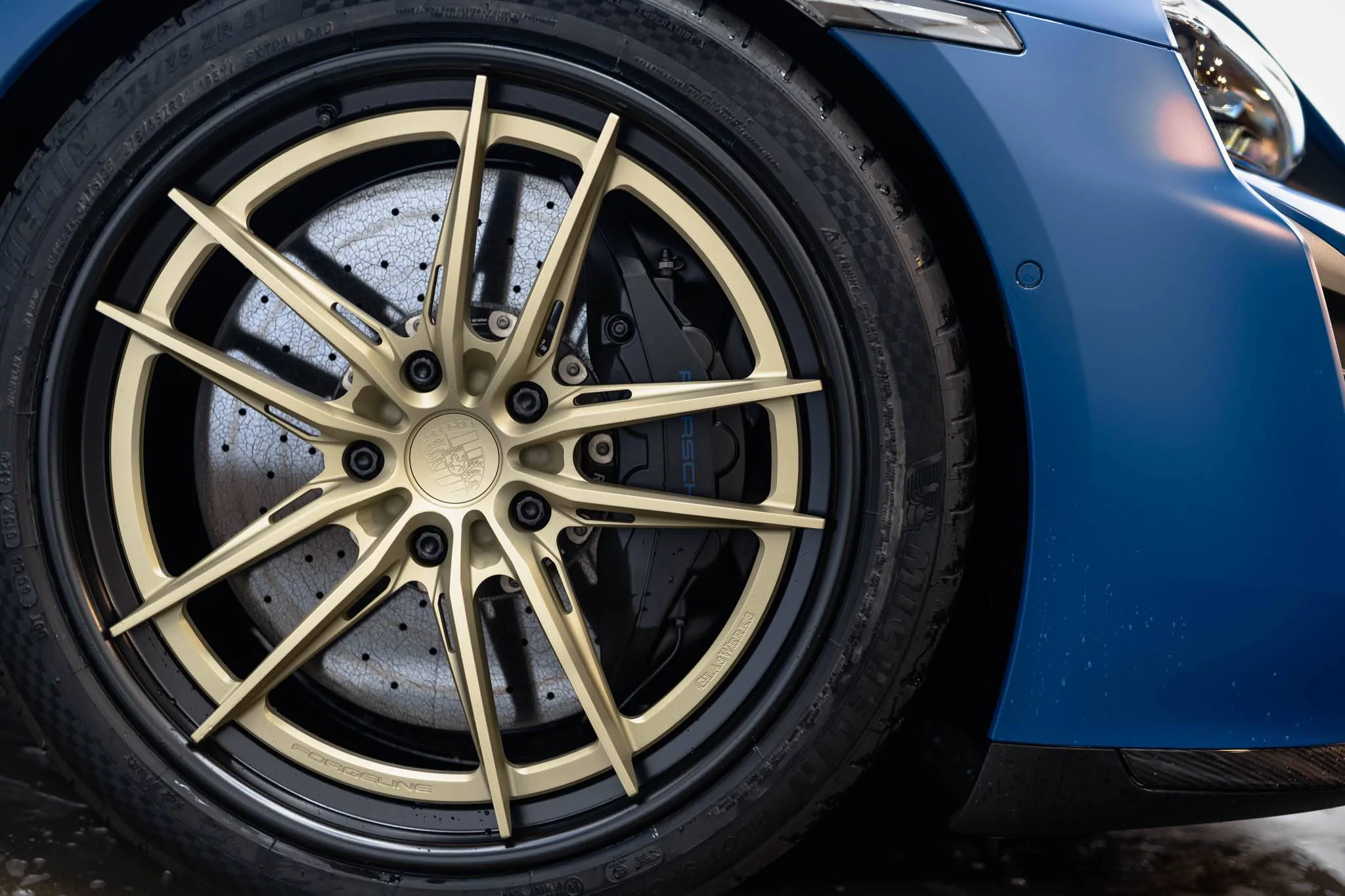 Porsche Taycan Frosty Ocean God: Neptune Blue Taycan Wrapped With STEK DynoMatte PPF! 289628360_1004051420304693_4591057493242181785_n