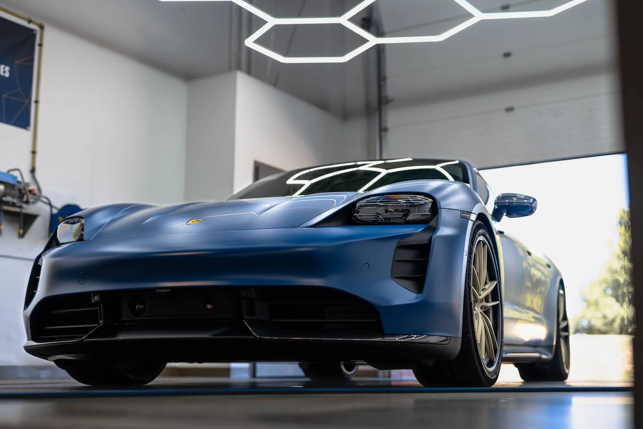 Porsche Taycan Frosty Ocean God: Neptune Blue Taycan Wrapped With STEK DynoMatte PPF! 288873383_3296792027259354_2970199667895944235_n