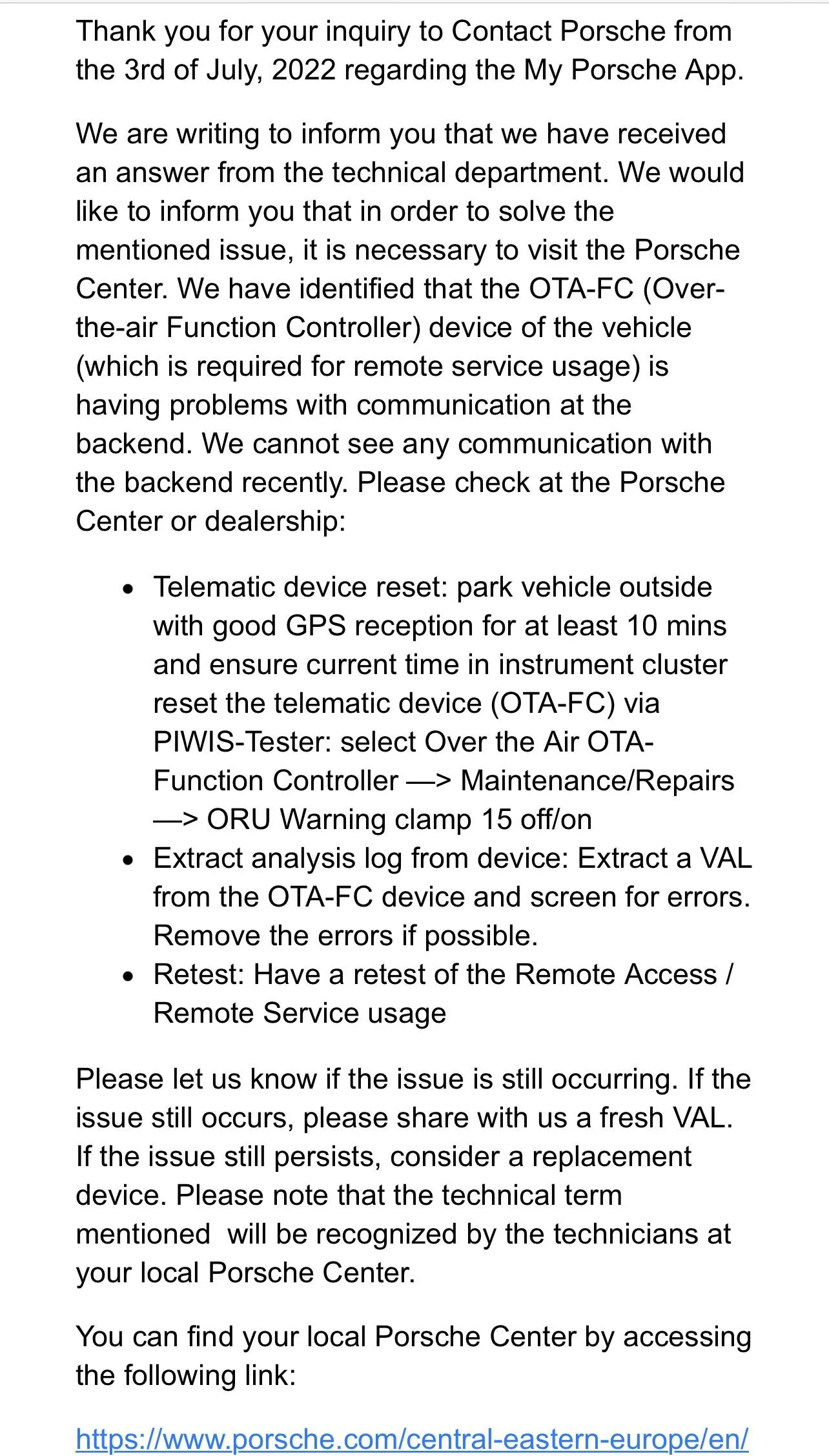 Porsche Taycan [SOLVED 09.07.2022, Europe] Porsche Connect Network Problems [3rd UPDATE!] 1C971102-44E0-4432-ABBB-5E4A64DCFFF9