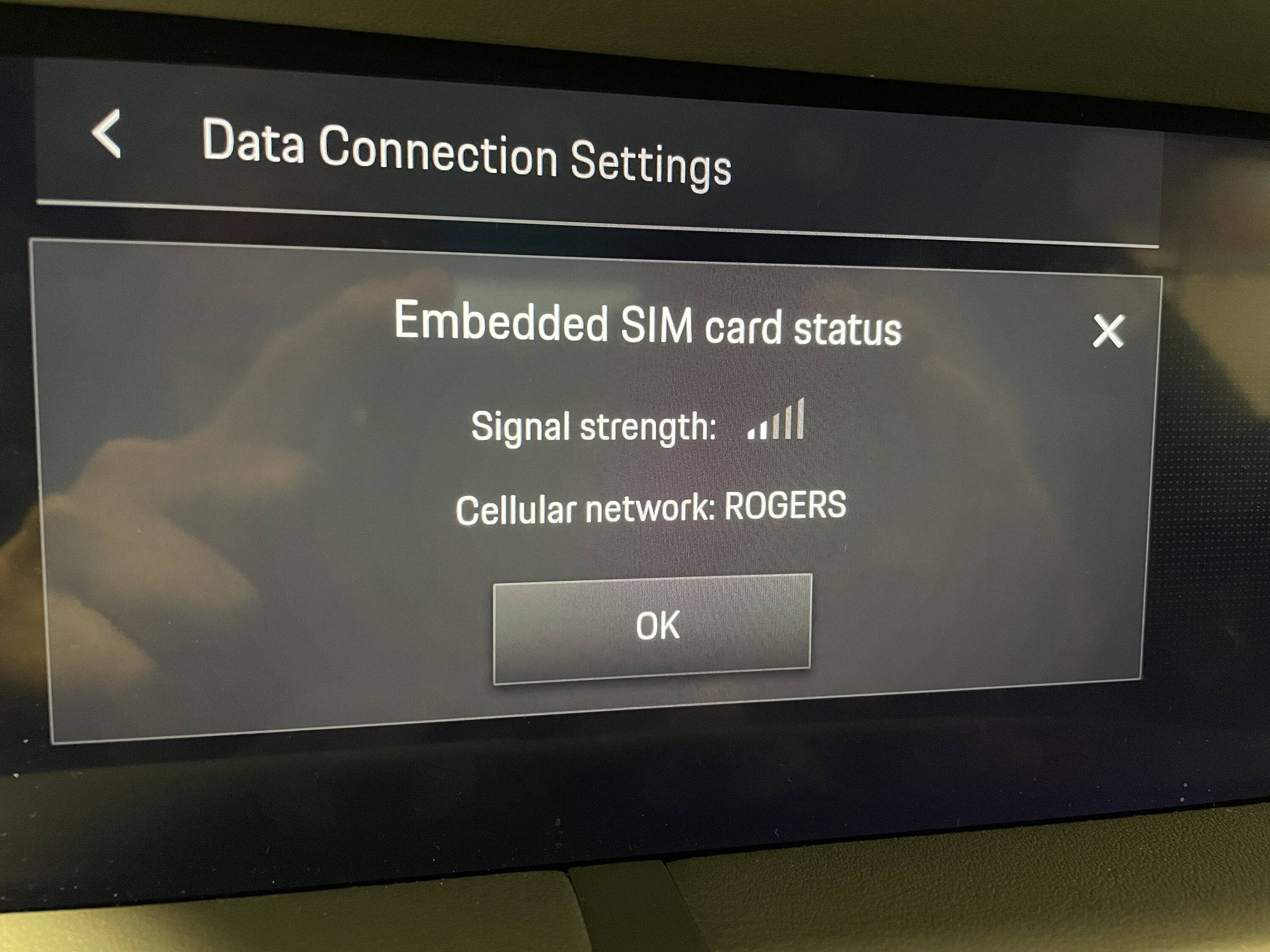 Porsche Taycan My Porsche and LTE Connection—Rogers Data 4370F531-C2FD-4D4A-8995-BF50AFD4988A