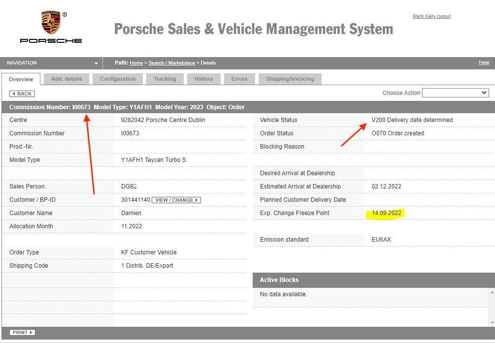 Porsche Taycan Price increase again ? Porsche Sales & Vehicle Management System copy