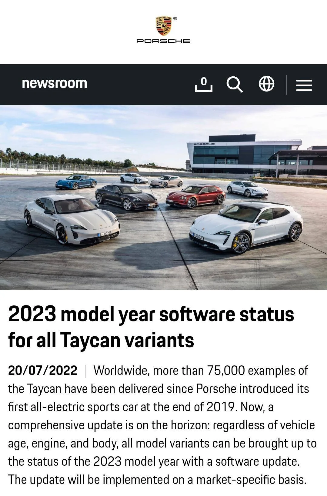 Porsche Taycan Official Porsche Announcement: PCM Update Coming to All Model Years w/ Faster Charging, Infotainment Improvements and Range Bump Screenshot_20220719-215109_Chrom