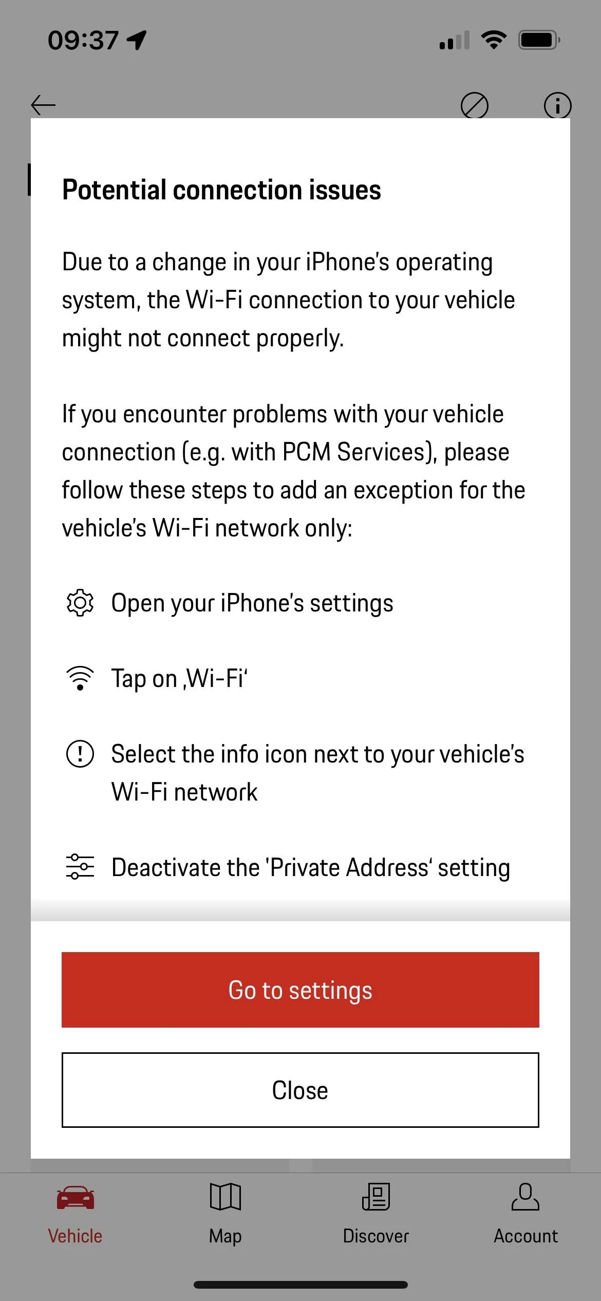 Porsche Taycan Does anyone have mobile app issue? 826E0A7B-AE60-4775-B2FC-51ED9358F4C6_1_102_o