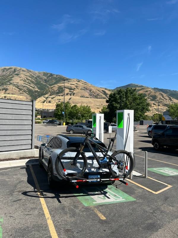 Porsche Taycan Drove almost 750 miles today using Will's custom bike carrier on my CT4s IMG_2379.HEIC
