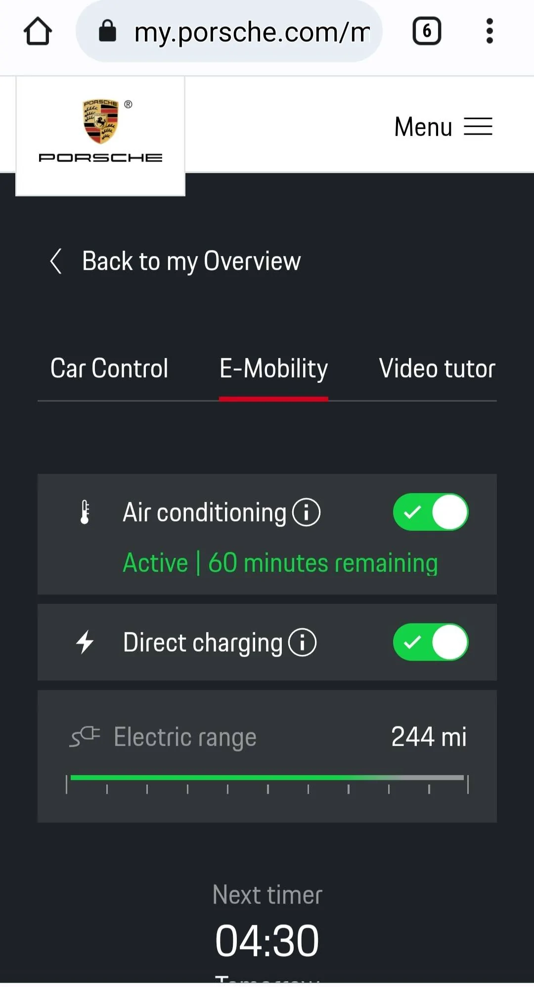 Porsche Taycan Does anyone have mobile app issue? Screenshot_20220724-073249_Chrom