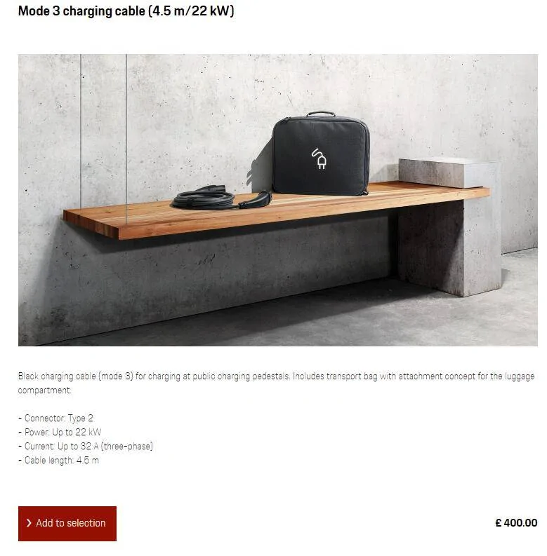 Porsche Taycan Public Charging Cable & Essential Purchases For New Taycan? 1658748211277