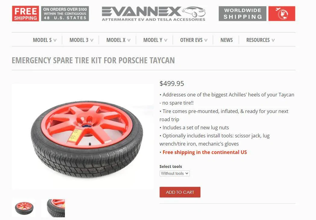 Porsche Taycan Taycan Compact Spare Tire options 1658759677092