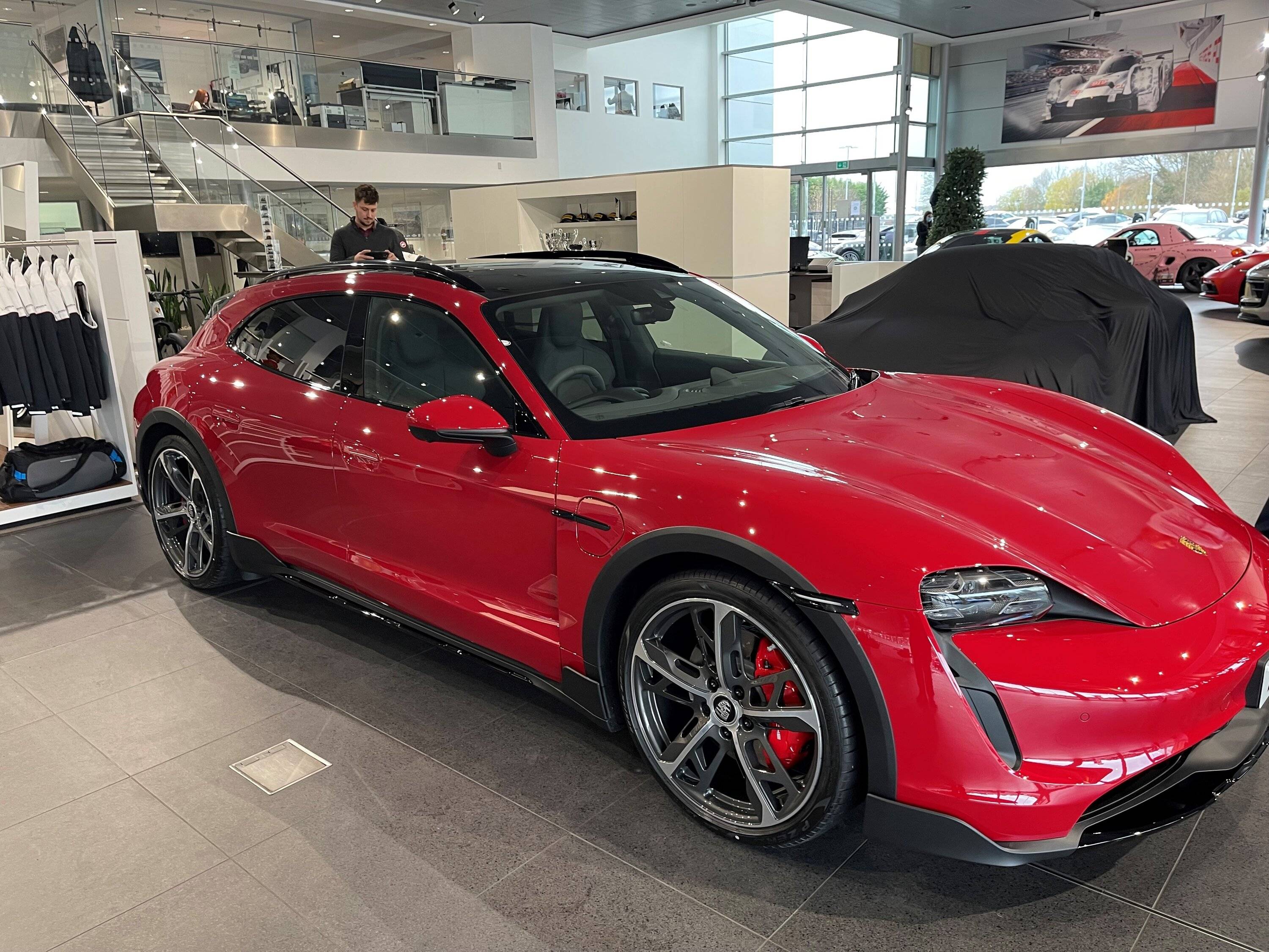Porsche Taycan Carmine Red or Crayon/Chalk 1