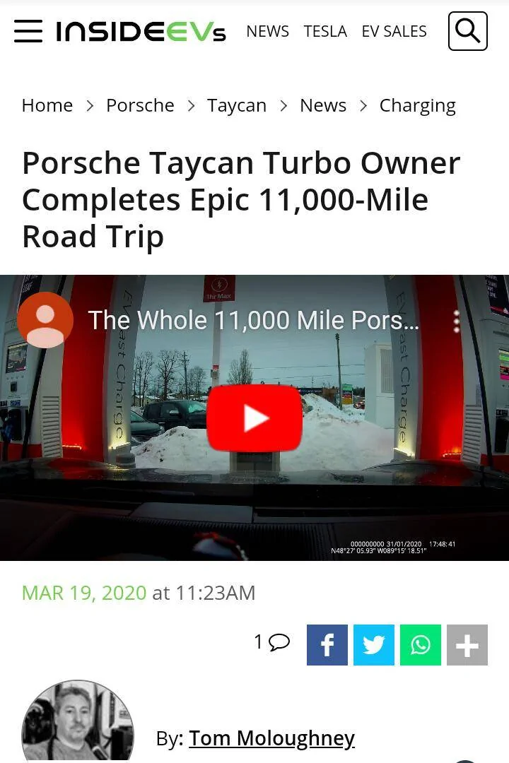 Porsche Taycan Taking One Lap of the Country in my Taycan Turbo - 10k miles in 6 weeks Cross-Country Journal Screenshot_20200319-092303