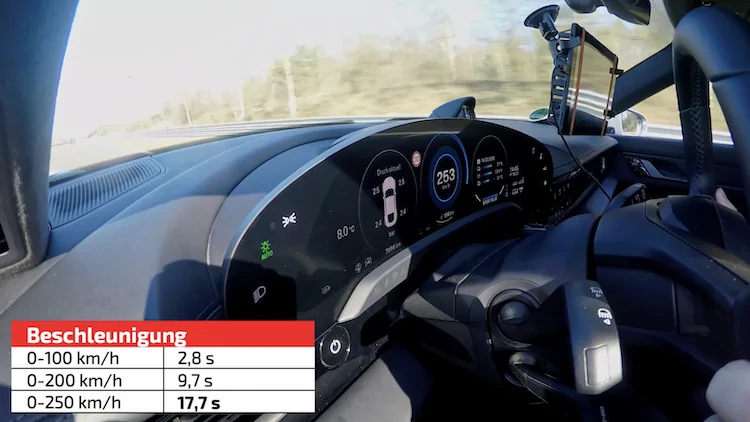 Porsche Taycan Autobild Taycan Turbo S – Full Performance Test – Acceleration / Braking / Track Laptime Taycan Turbo S Acceleration Times