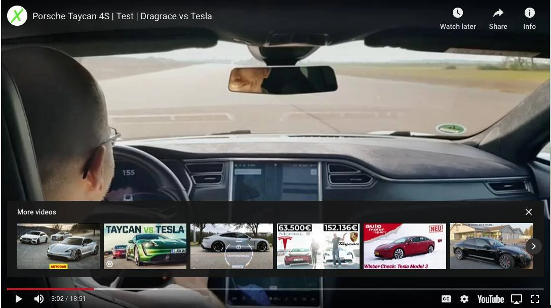 Porsche Taycan Taycan 4S Review and Drag Race Against Tesla P85D - XADER Screen Shot 2020-05-01 at 4.42.49 AM