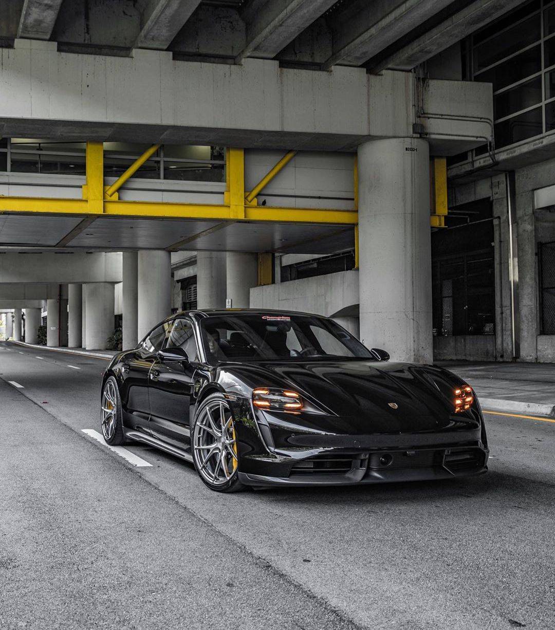 Porsche Taycan BLACK / JET BLACK Taycan Club Champion Motorsport Aftermarket Wheels Black Taycan