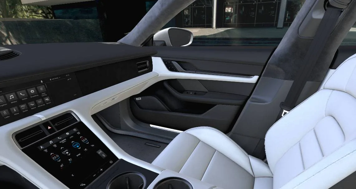 Porsche Taycan Taycan with Black/Chalk interior pic request chalkdoors