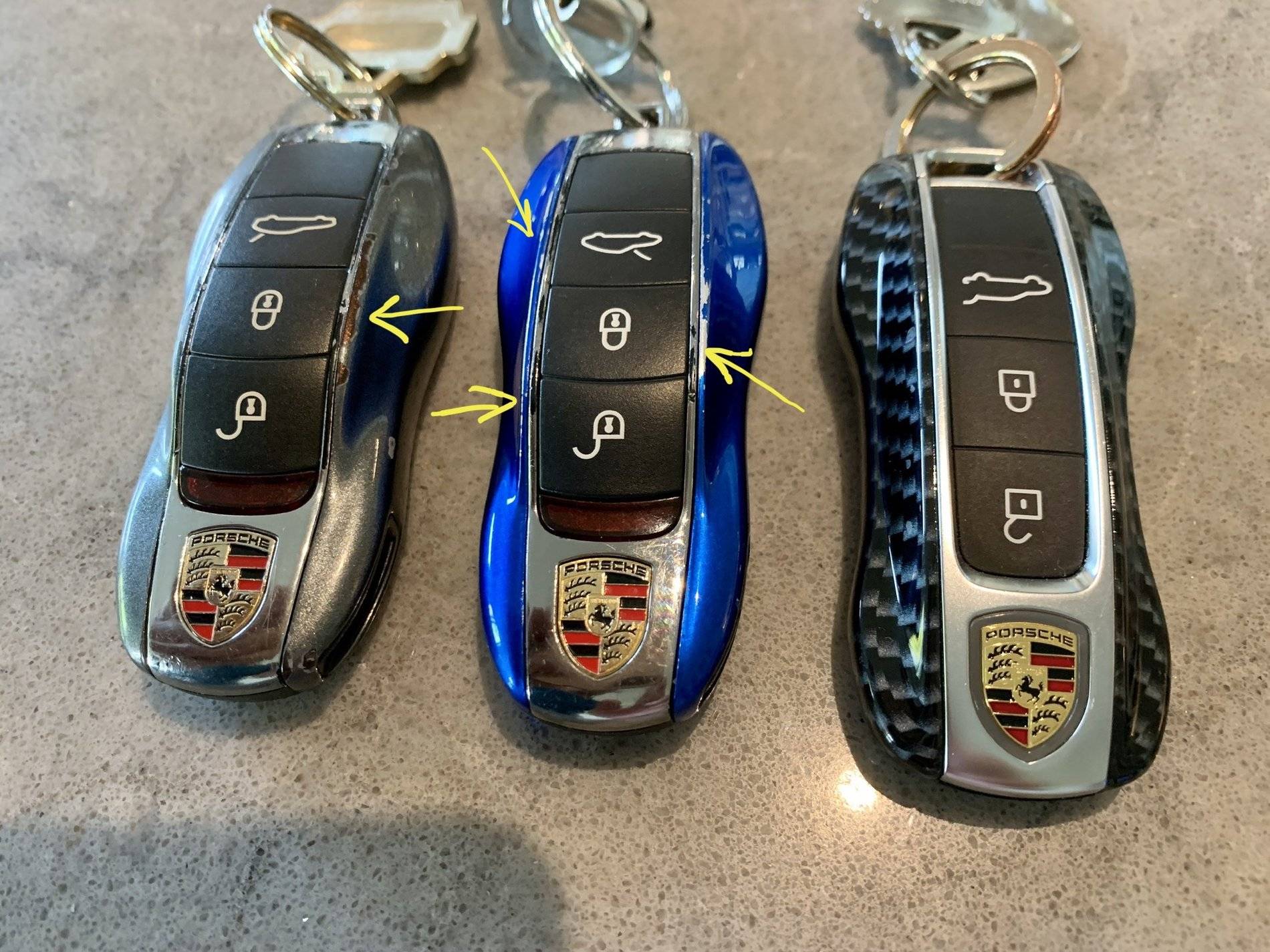 Porsche Taycan Vehicle Key FOB Caps IMG_0431