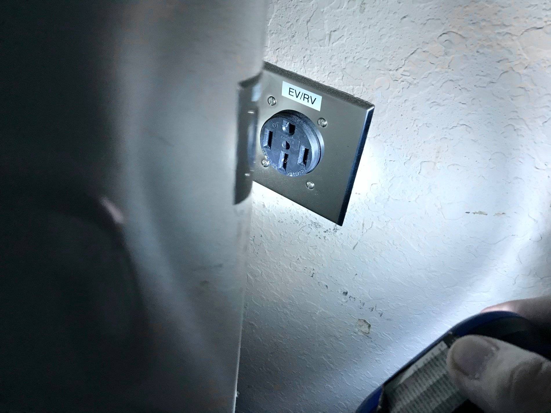 Porsche Taycan Setting up for charging in garage EV socket