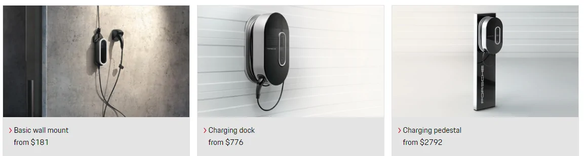 Porsche Taycan Setting up for charging in garage 1589925586035