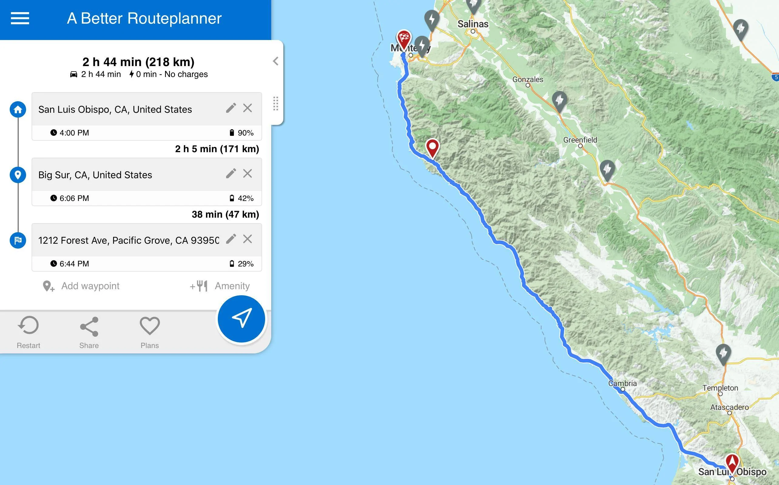 Porsche Taycan San Diego to Monterey 8/7-9 Screen Shot 2022-07-27 at 4.01.06 PM