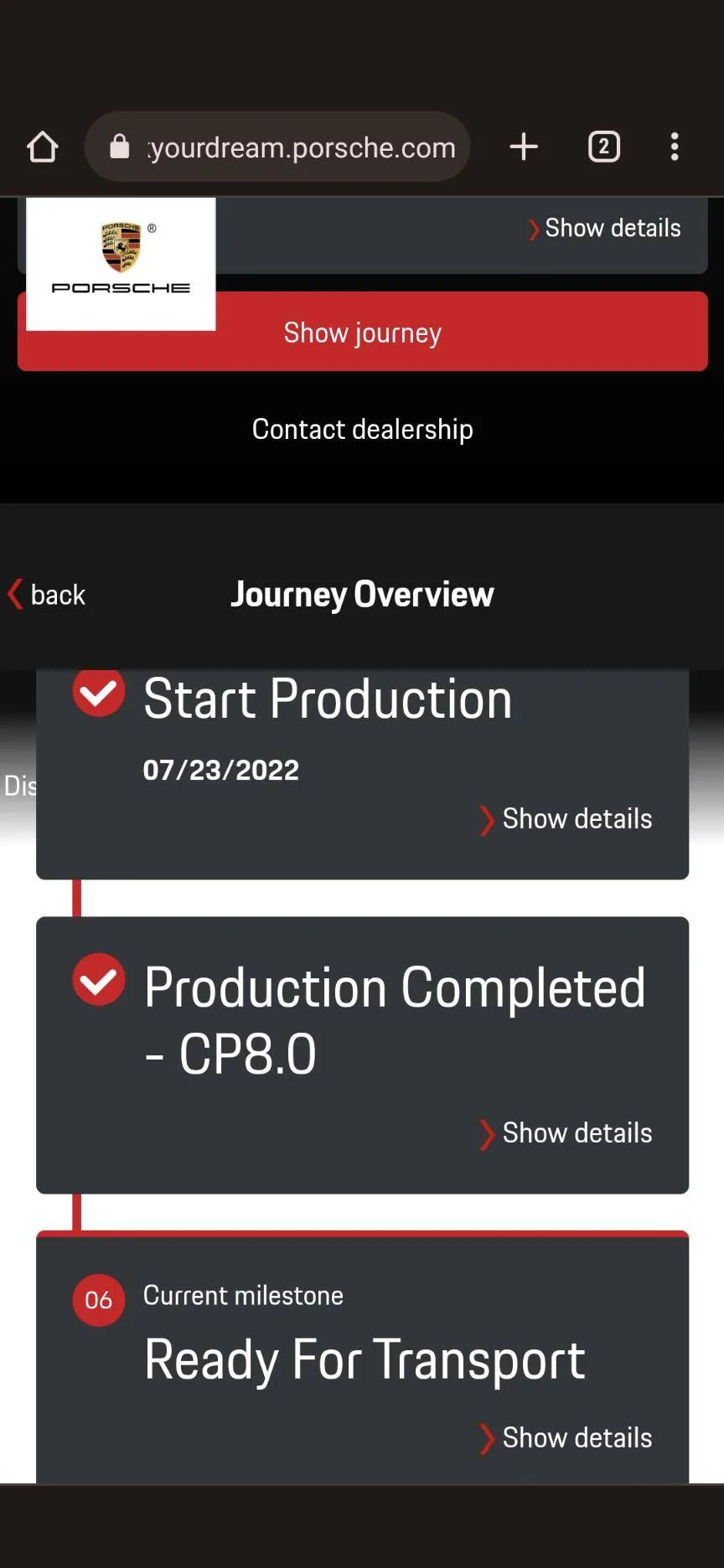 Porsche Taycan When do MY23 cars go into production? Screenshot