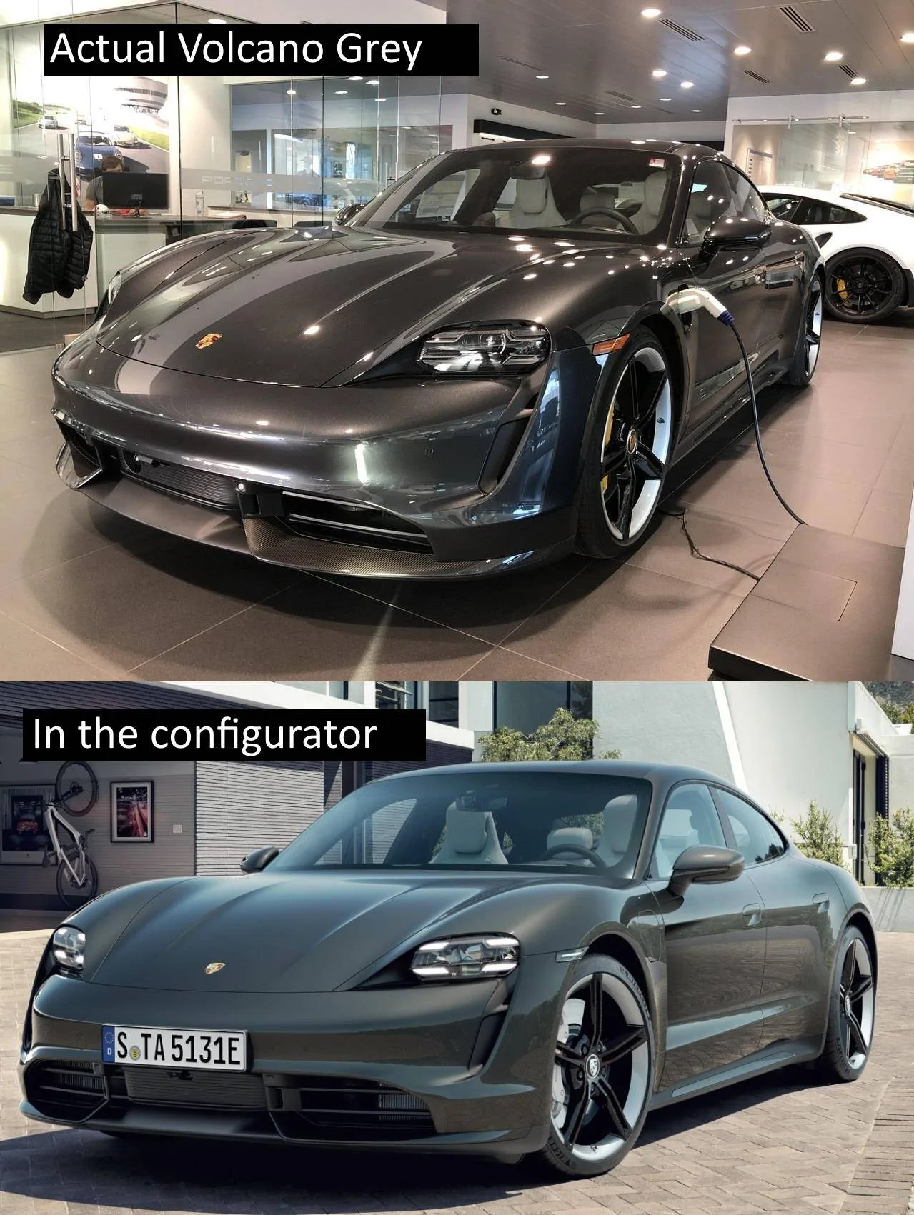 Porsche Taycan New Porsche Taycan Configurator grey-compar